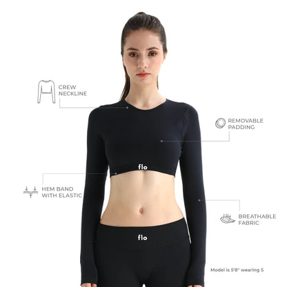 Form Long Sleeve Crop Top